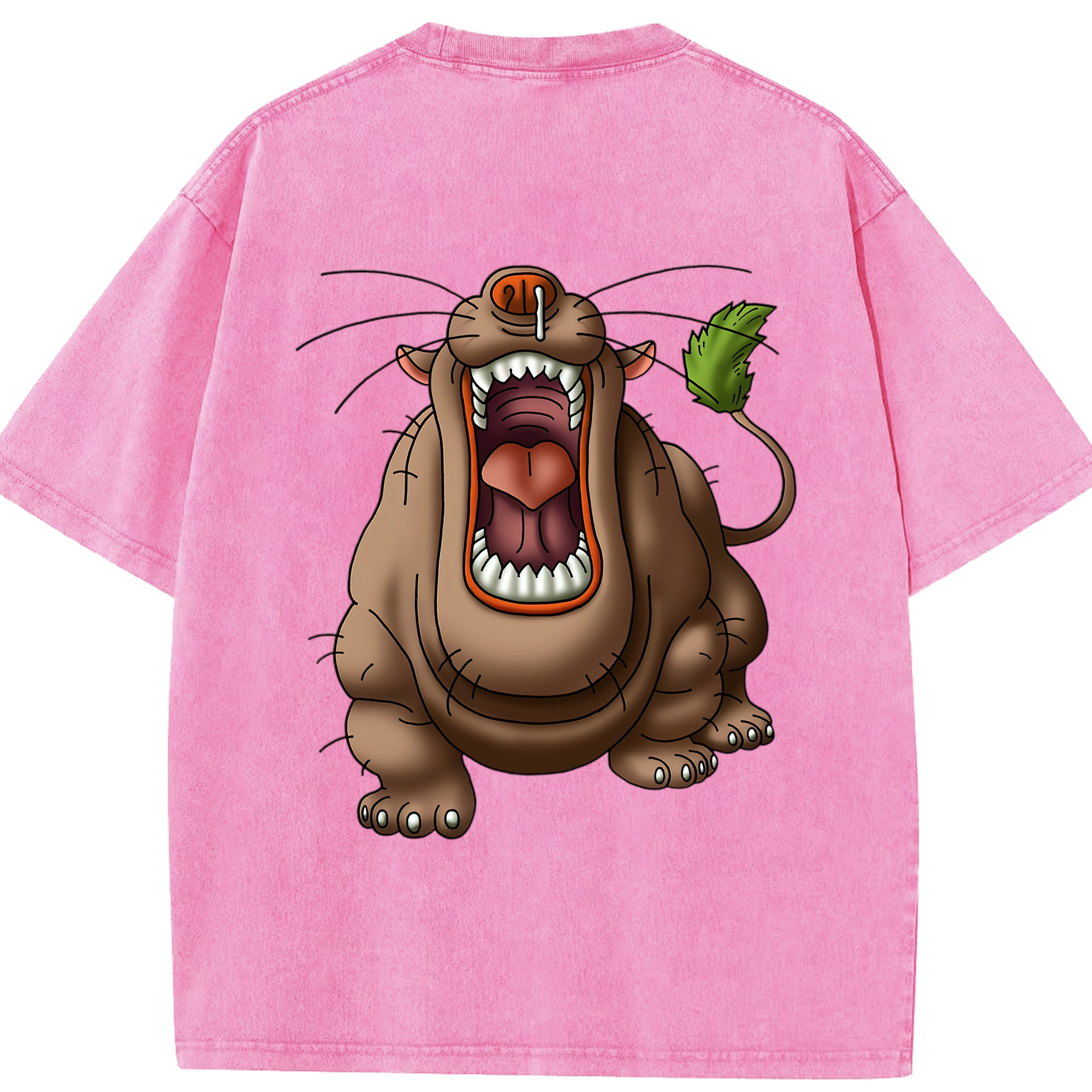 （画像用） ドラゴンクエスト Doragon Kuesuto Dragon Quest 綿100% ヴィンテージ風 半袖Tシャツ（背面プリント）